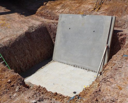 Precast concrete panel collapse