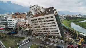 Safe design. Marshall Hotel, Taiwan earthquake.