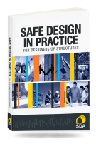 Safe Design in Practice: For Designers of Structures — free eBook cover shown as a floating book.